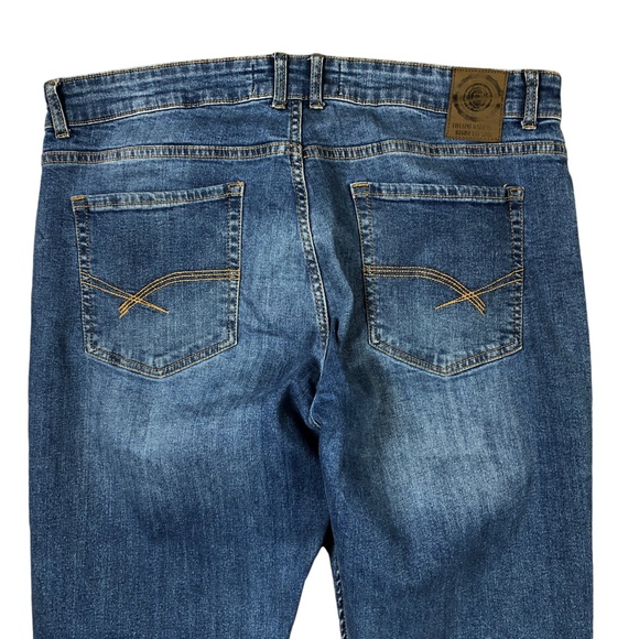 Maurice Malone Mo Jeans Vintage Y2K Straight Leg Blue Denim Jeans 38x33 - Picture 5 of 7